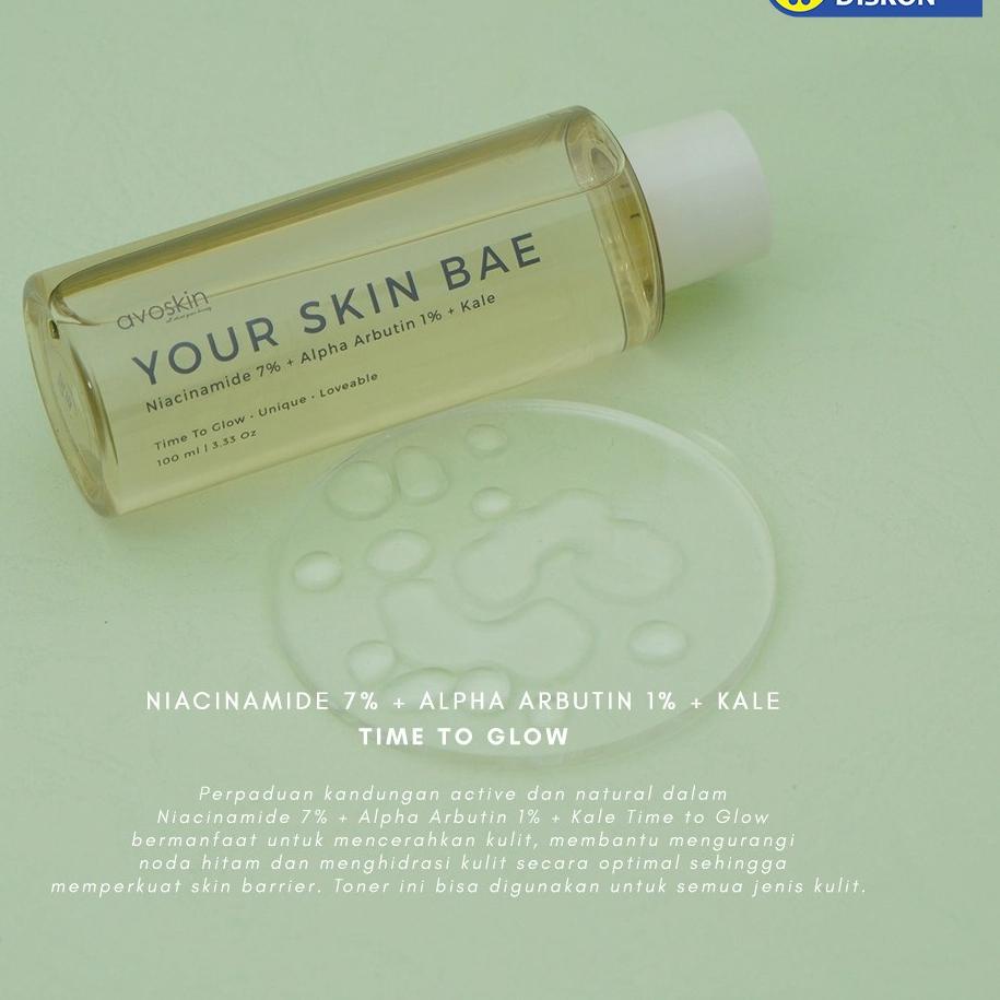 ✲ Nước Hoa Hồng Avoskin YOUR SKIN BAE SERIES 7% + ALPHA ARBUTIN 1% + KALE ▼