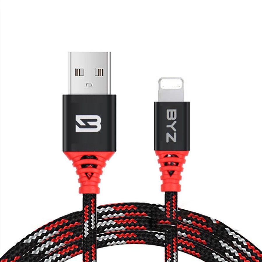 Dây Sạc Dù BZY 909I Dây Dài 3 Mét, Hỗ Trợ Sạc Nhanh Chính Hãng BYZ Siêu Bền, Chống Đứt Gãy Sạc. Bảo Hành 12 Tháng