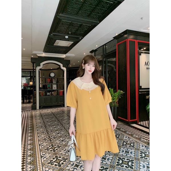 [GIÁ TƯƠNG TÁC] Váy (đầm) bầu công sở dáng suông MAMADRESS, đuôi cá cách điệu, cực xinh, mềm mại và mát