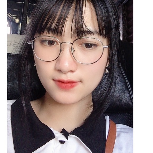 Gọng kính tròn kiểu bé cho người mặt nhỏ chất liệu kim loại bền thời trang thanh lịch 70566