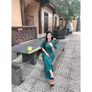ÁO BÀ BA AN HUY LỤA GẤM TAY PHỒNG