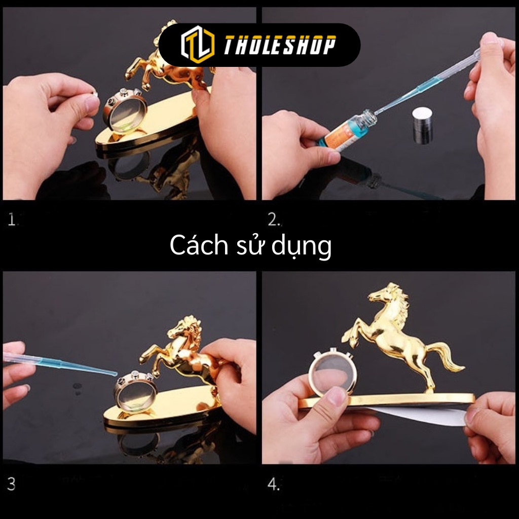 Tượng Nước Hoa - Tượng Ngựa Vàng Phong Thủy Trang Trí  Có Nước Hoa Khử Mùi Xe Hơi 8313