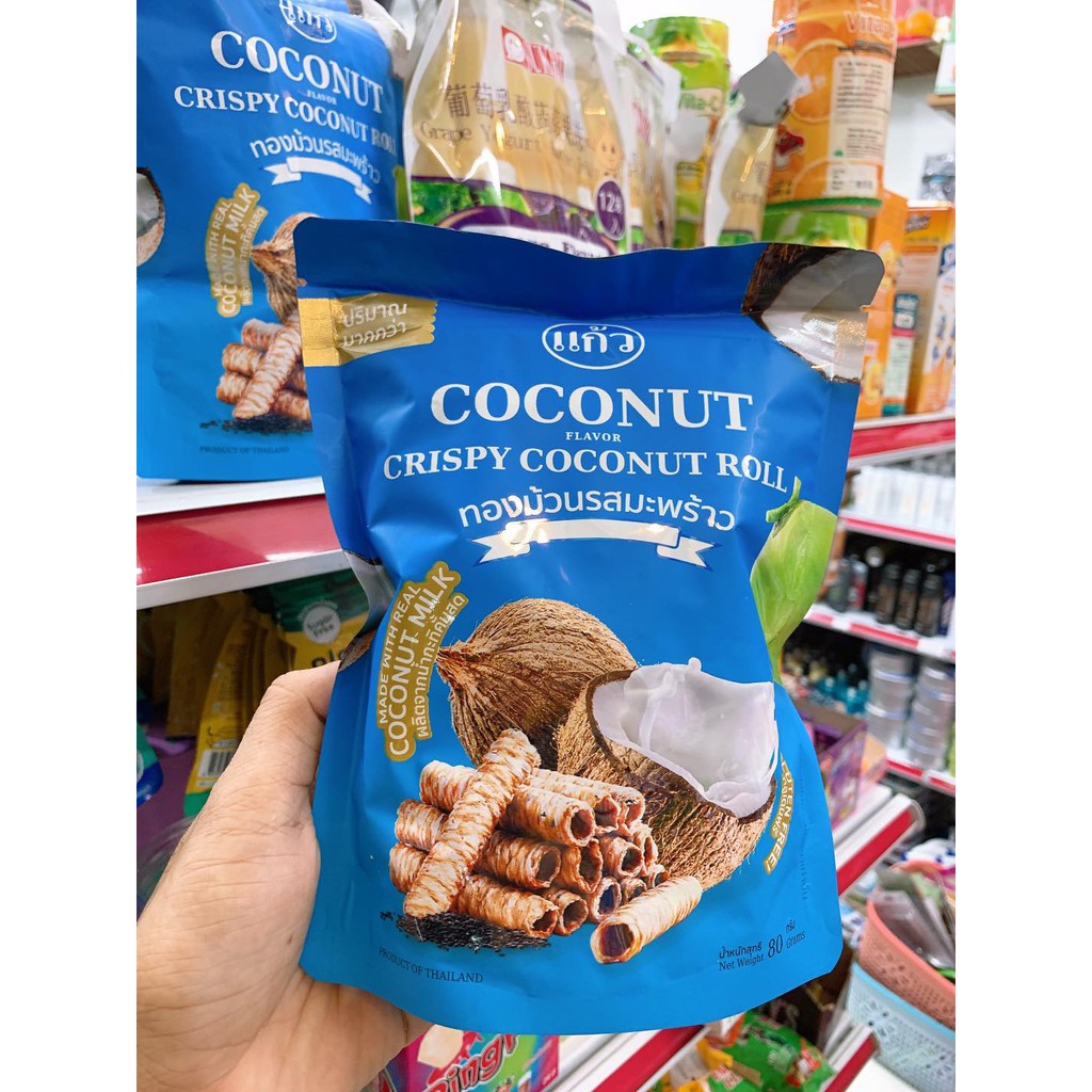 Bánh quế cuộn dừa Thái Lan 80g