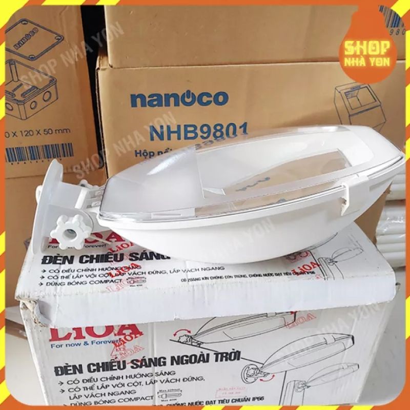Chóa đèn Lioa gắn tường gắn trụ ngoài trời có điều chỉnh hướng sáng E27