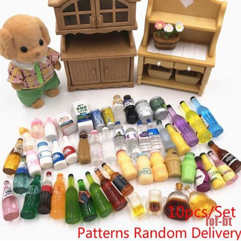 Bộ 10 Mô Hình Bình Nước Mini Trang Trí Nhà Búp Bê
