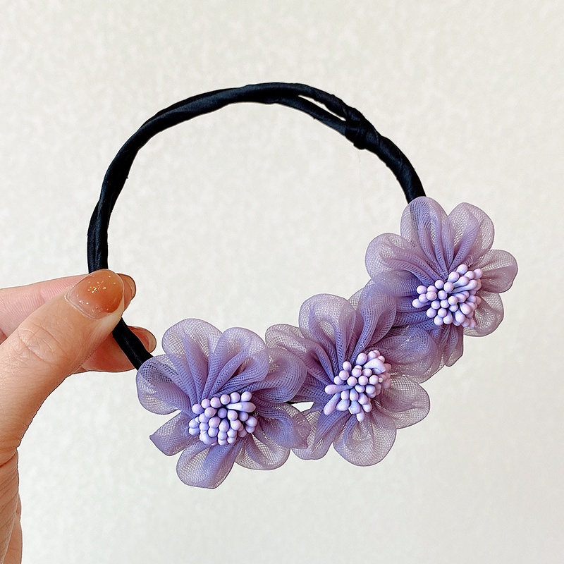 Cây Quấn Tóc Đính Hoa Thiết Kế Đơn Giản Thời Trang Hàn Quốc