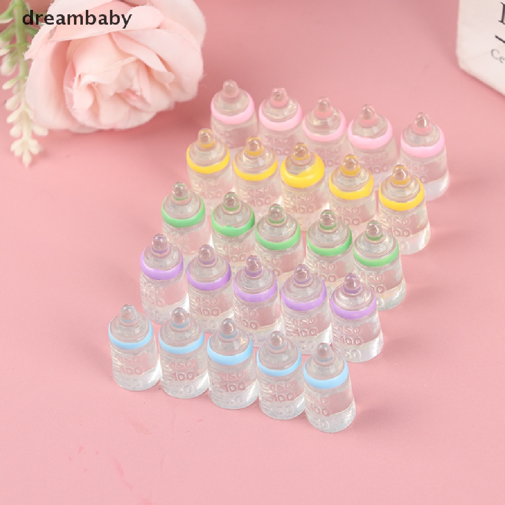 Set 5 Bình Sữa resin Mini Tỉ Lệ 1: 12 Dùng Trang Trí Nhà Búp Bê