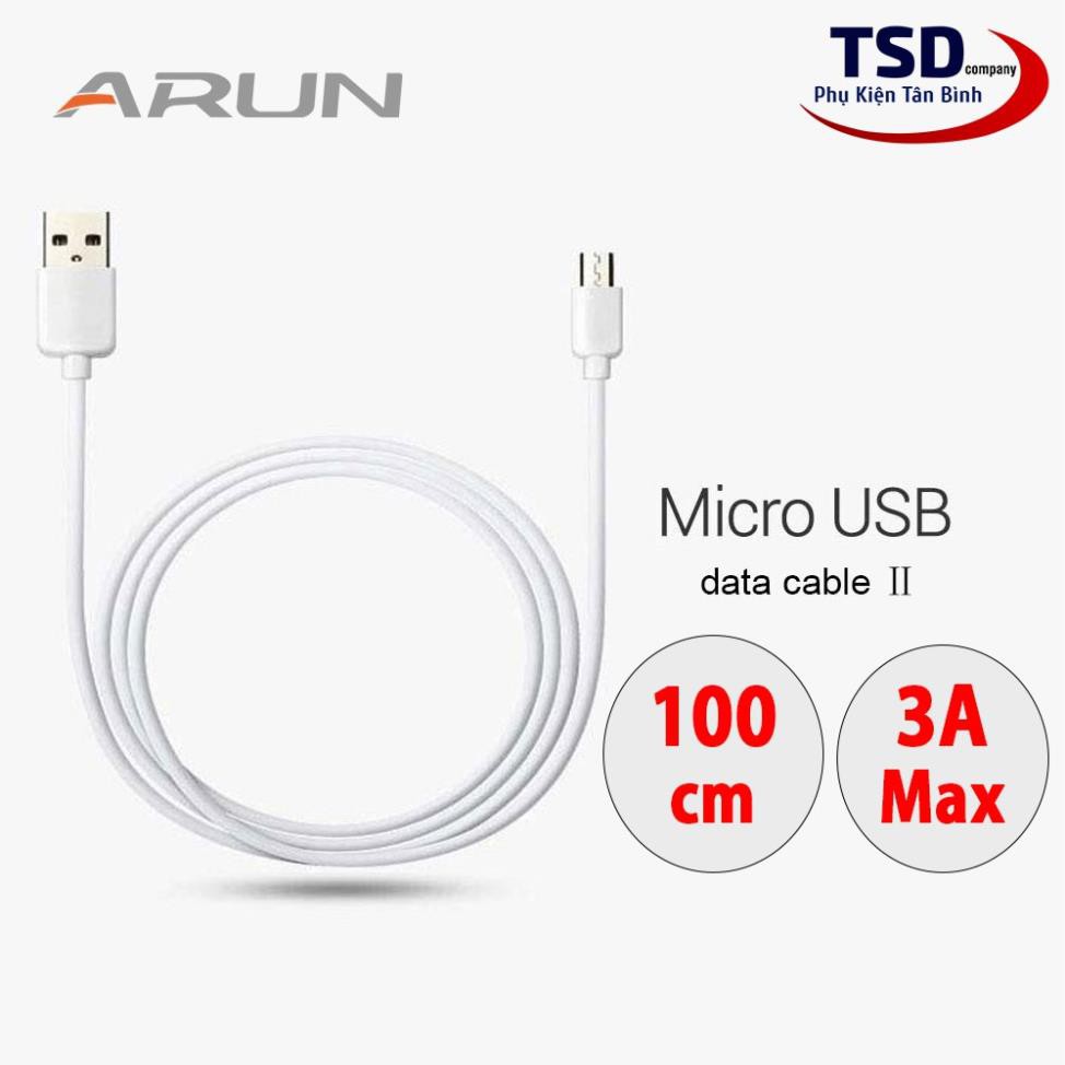 Cáp Sạc Nhanh Arun Cổng Micro USB Chính Hãng