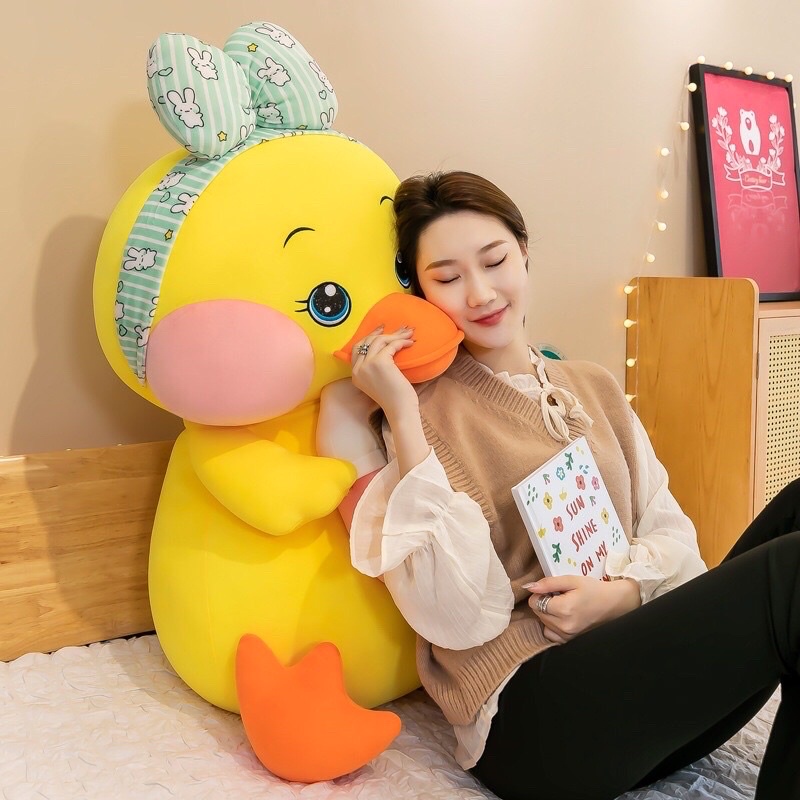 Gấu Bông Mỏ Vịt Má Hồng Cute Phô Mai Que - Thú Nhồi Bông - Búp Bê Đáng Yêu