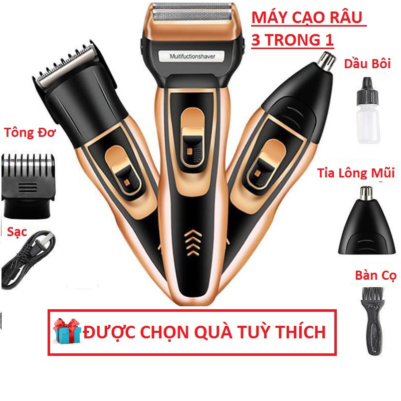 Máy Cạo Râu ,Cắt Tóc,Tỉa Lông Mũi Chính Hãng không đau rát - Máy cạo râu đa năng [HÀNG LOẠI 1]