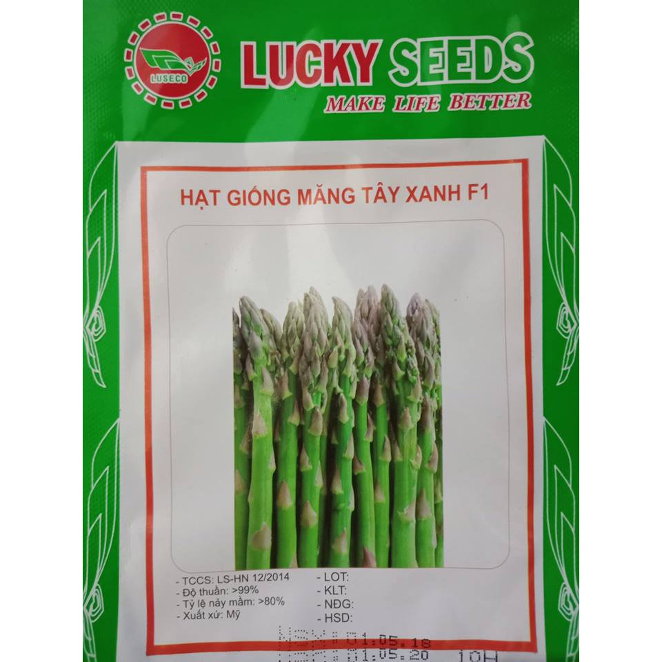 Hạt Giống Măng Tây Xanh F1 LUCKY SEEDS (10 hạt)