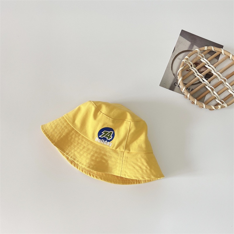 Nón Tai Bèo Chống Nắng Viền To In Kỹ Thuật Số Đơn Giản Kiểu Hàn Quốc Cho Bé