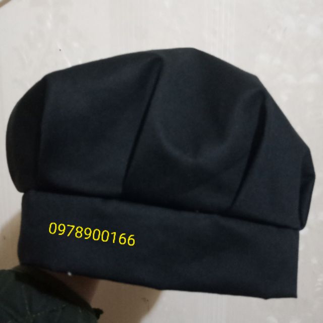 Combo mũ đầu bếp màu đen