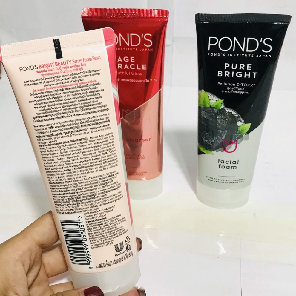 Sữa rửa mặt sáng da giúp sạch khuẩn Pond's 100g