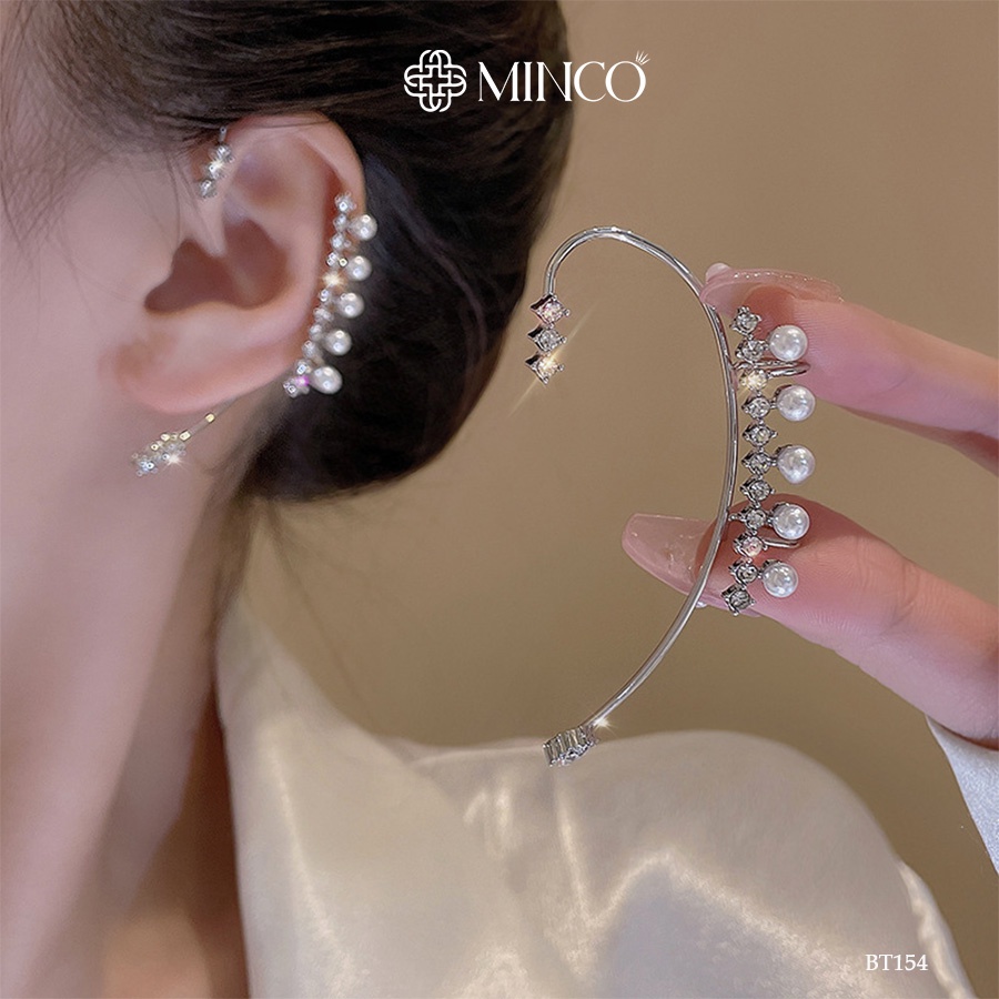 Bông Tai Nữ TiTan Minco Accessories Kẹp Vành Cách Điệu Lấp Lánh Tỏa Sáng Bạn Nữ Yêu Thích BT154