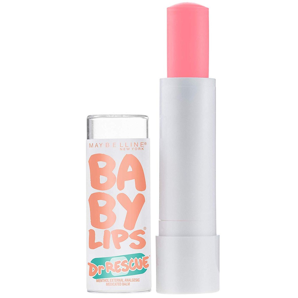 Son dưỡng môi cam Maybelline New York Dr. Rescue Baby Lips Medicated Lip Balm Makeup 0,15oz (Mỹ)