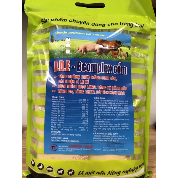 [1kg BCOMPLEX C K3 CỐM siêu tan] bổ sung vitamin b1,b2,b3,b5,b6, vitamin c, chất bổ cho chó, mèo, lợn, gà, dê, chim
