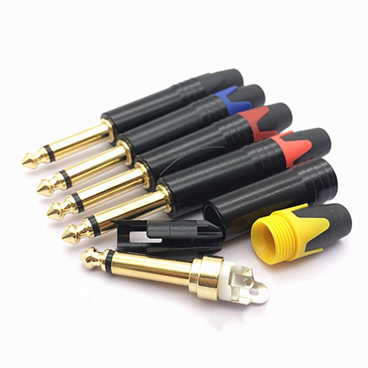 Jack 6.5 mono 6ly vỏ nhôm bóng chế DIY dây mic karaoke