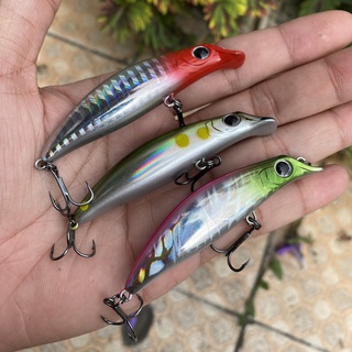 Mồi cá giả, dài 7.5cm - nặng 6.5g, mồi câu cá chẽm, cá hồng, cá nhồng, cá vược, cá chéc, cá mú, cá măng, cá tráp