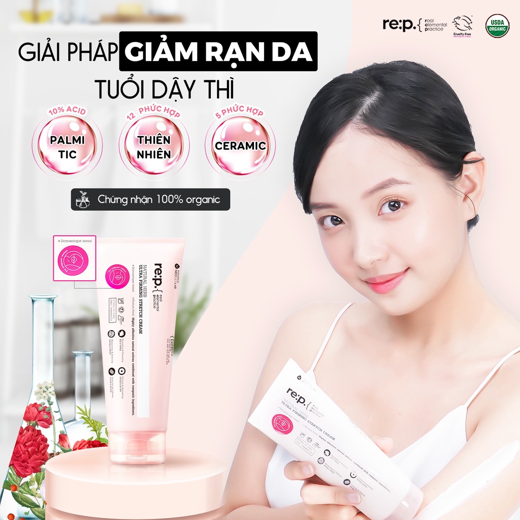 Kem Chống Và Giảm Rạn Da REP Săn Chắc Da Làm Mờ Sẹo RE:P NATURAL HERB ULTRA FIRMING STRETCH CREAM