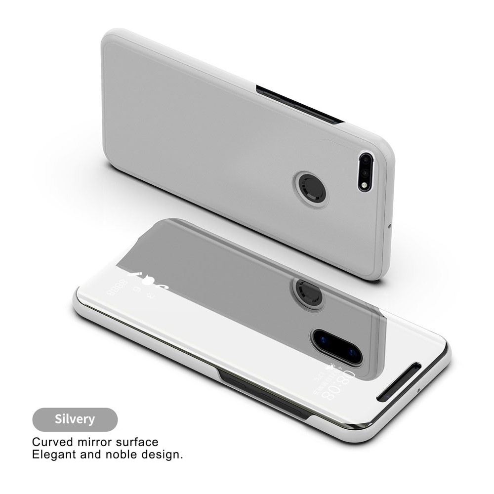OPPO F11 Pro F9 F7 F5 A83 A7 Case Clear View Electroplate Mirror Flip Stand Clear View Smart Mirror Flip Phone Case