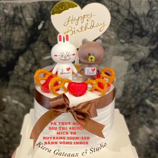 Đôi Gấu Thỏ Trang Trí Kánh Kem
