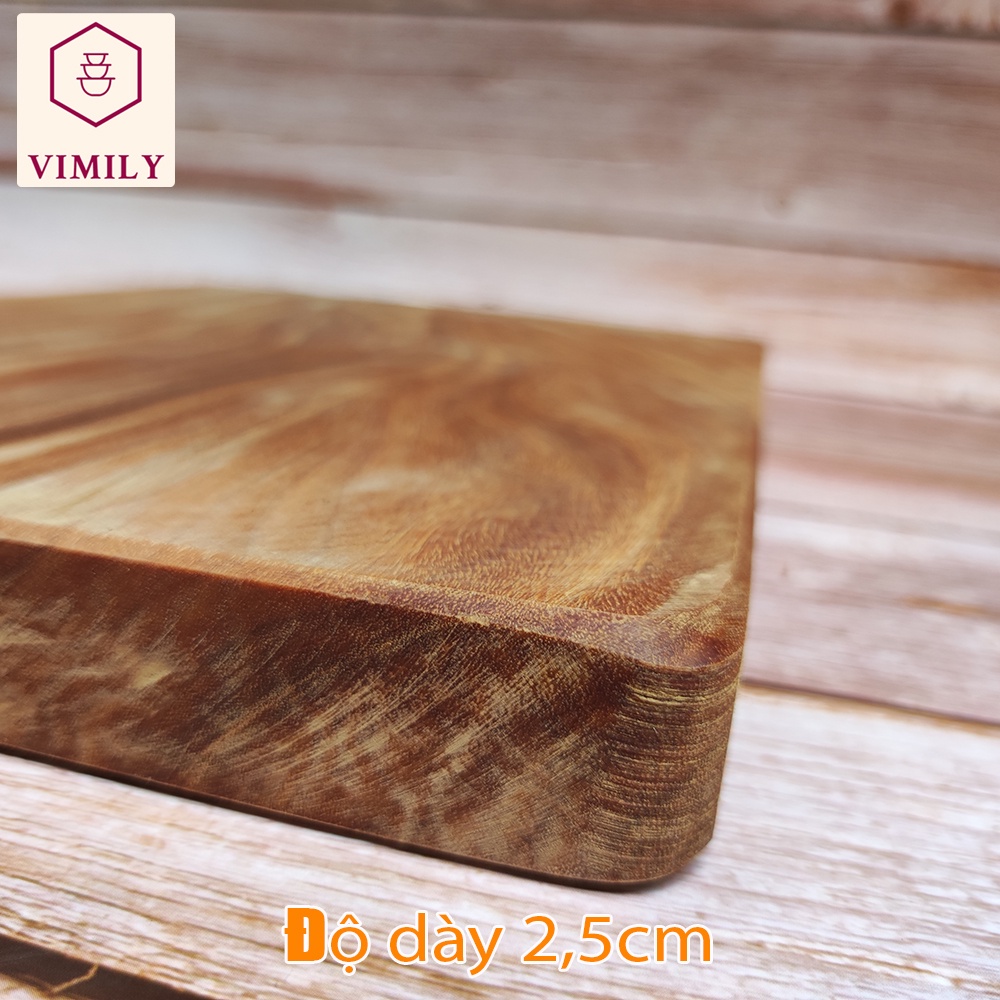 Thớt Nghiến Hình Chữ Nhật Kích Thước 23x33x2,3 Cm - Dùng Để Thái
