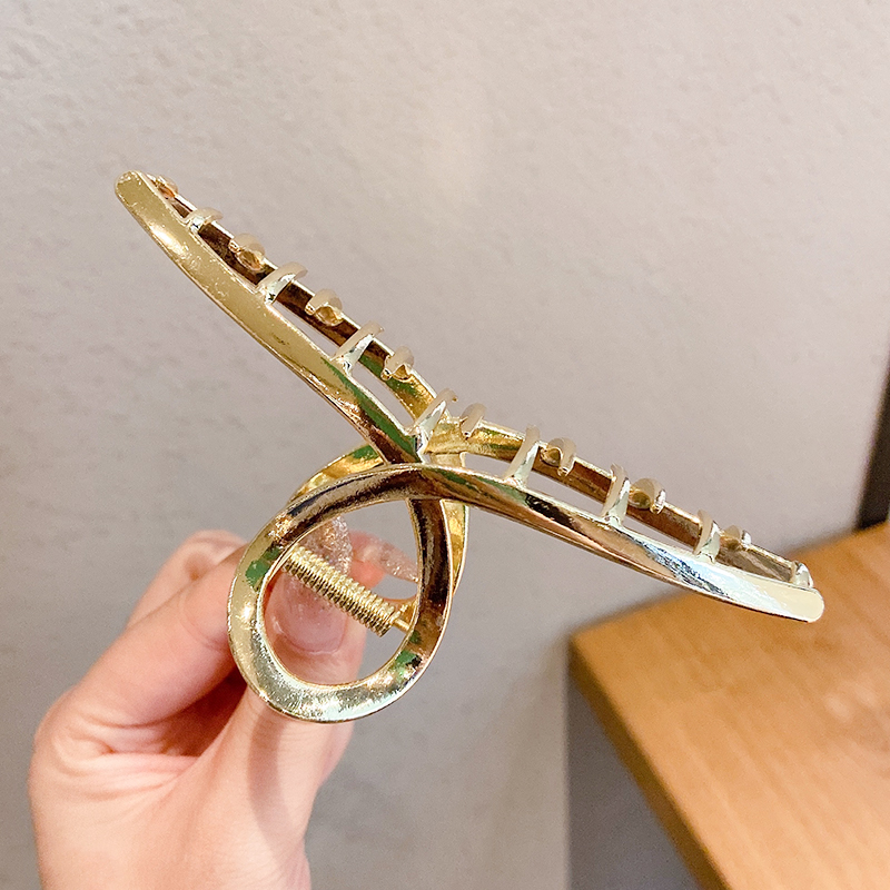 Kẹp Tóc Cỡ Lớn Bằng Kim Loại Phong Cách Hàn Quốc Dễ Thương