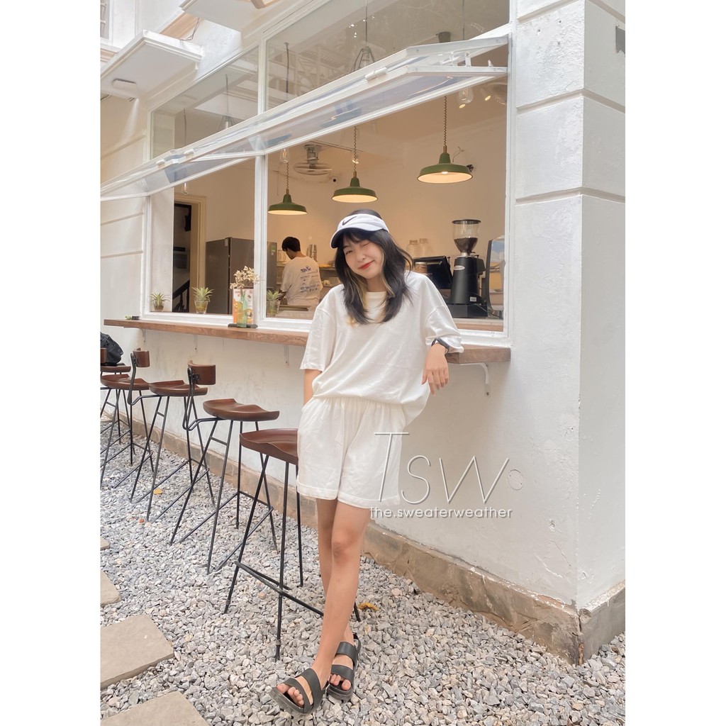 Set thể thao trơn basic dáng rộng oversize (Ảnh thật) | BigBuy360 - bigbuy360.vn