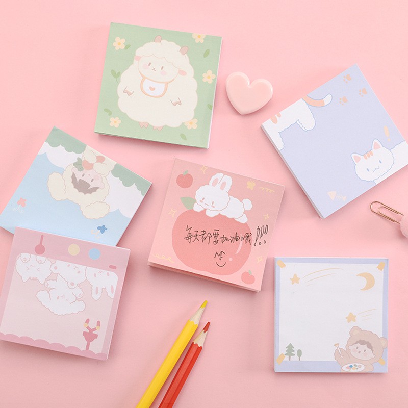 giấy note ghi chú công việc, Stickynote dán được nhiều mẫu mã cute