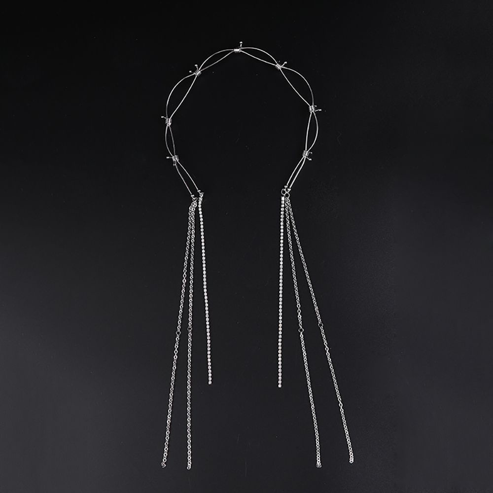 Băng đô hợp kim dáng dài phối tua rua phong cách Hàn Quốc sang trọng cho nữ