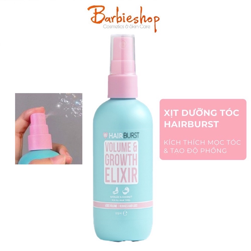 Xịt Dưỡng Tóc Hairburst Volume and Growth Elixir Tạo Độ Phồng Và Kích Thích Mọc Tóc 125ml