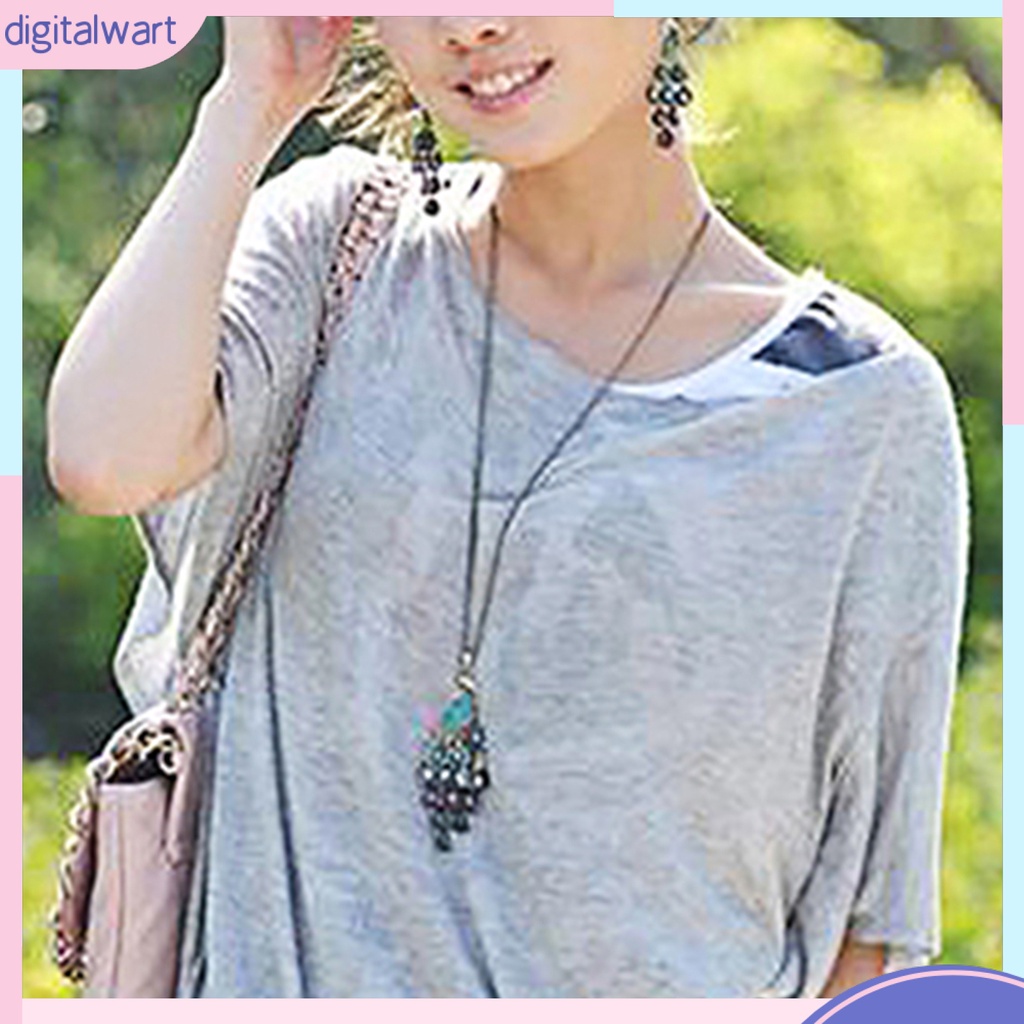 Khuyên tai hình con công đính đá cổ điển cho nữ