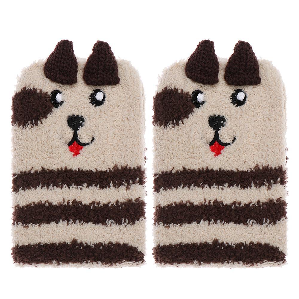 Vớ Dày Giữ Ấm Chống Trượt In Họa Tiết Động Vật 3D