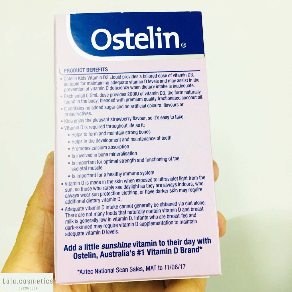 Vitamin D3 Ostelin bổ sung Vitamin D3 cho trẻ