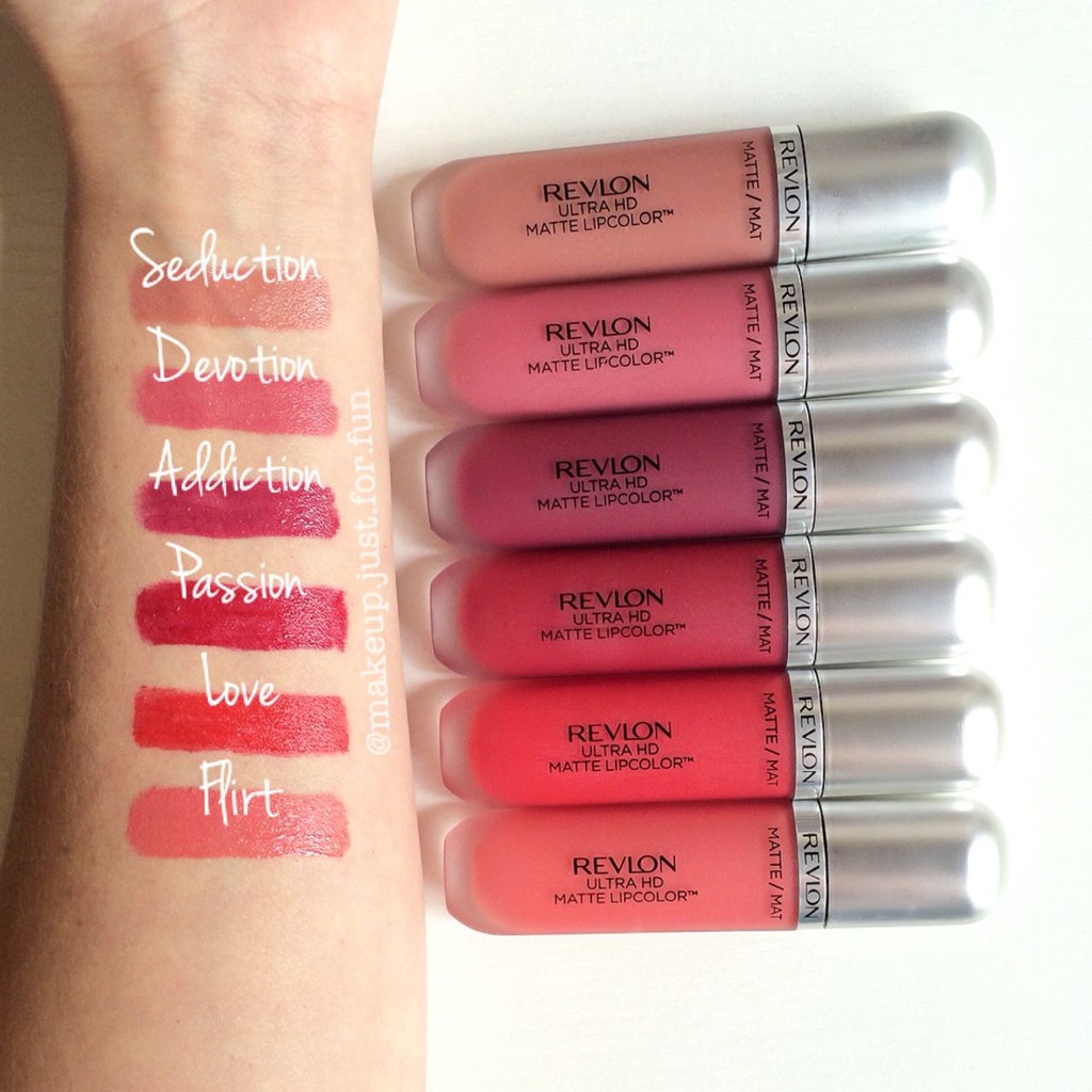 Son Kem Lì Revlon Ultra HD Matte Lipcolor 610 Addiction 605 Obsession 655 Kisses 675 Infatuation 640 Embrace 625 HD Love