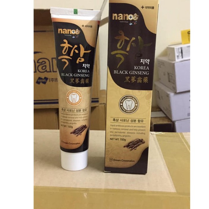 Giá sốc: Kem đánh răng hắc sâm Nano cao cấp Hàn Quốc 150gr