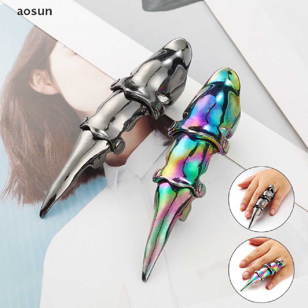 Aosun Nhẫn Đeo Khớp Ngón Tay Hình Rồng Bằng Kim Loại Phong Cách Punk Rock Gothic Thời Trang Thích Hợp Làm Quà Tặng Tiệc Tùng