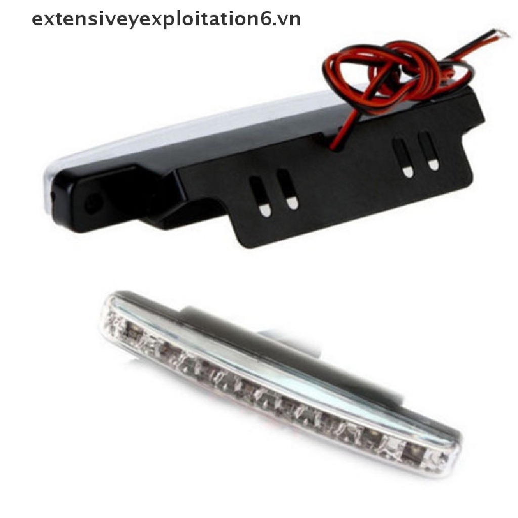 Đèn LED 8 Bóng DRL Phá Sương Mù Chạy Ban Ngày Ánh Sáng Trắng Cho Xe Hơi