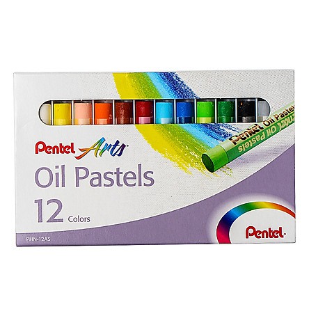 Màu sáp Dầu Pentel 12 Màu - Sáp tô màu Pentel