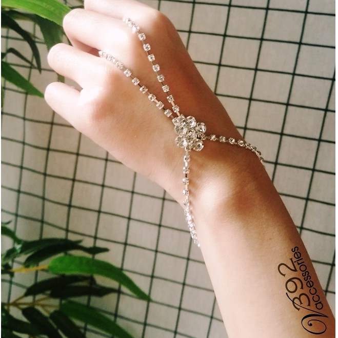 Vòng tay nối nhẫn đính đá sang chảnh - V91