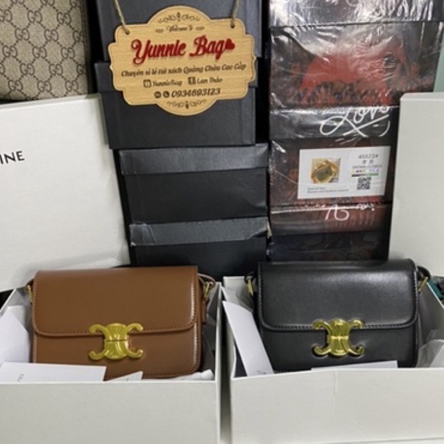 Túi kẹp nách CELINNEE da trơn hàng chuẩn, có sẵn