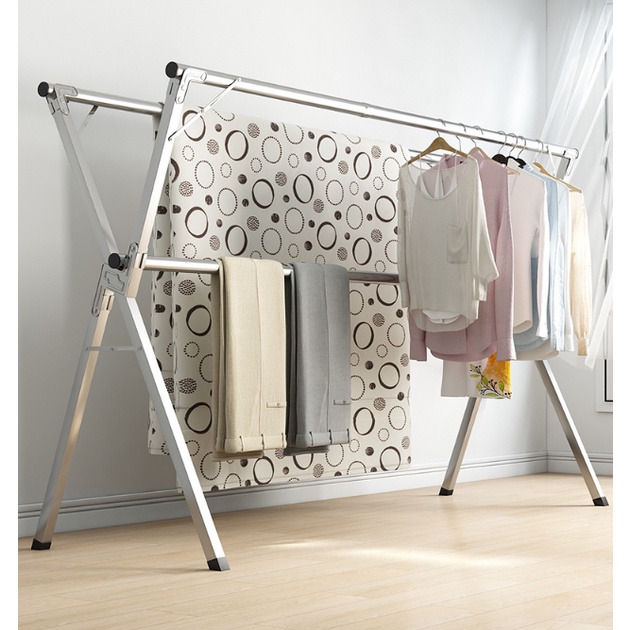 Sào phơi đồ gấp gọn có thể co giản 1,5-2m4 tùy thích - Cao cấp