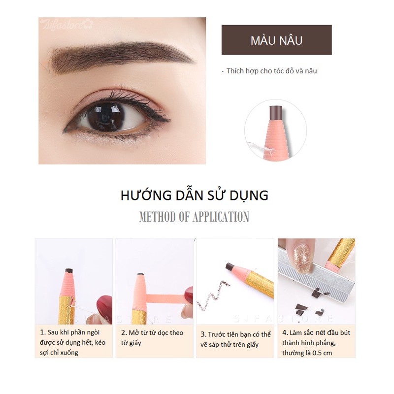 Chì xé kẻ chân mày Mengsiman siêu đẹp( vàng) | BigBuy360 - bigbuy360.vn