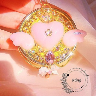 Hộp gương móc khoá angel