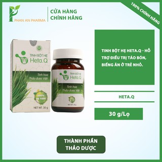 Tinh Bột Hẹ Heta.Q - Hỗ trợ điều trị táo bón, biếng ăn ở trẻ nhỏ (Hộp 30g) - CN326