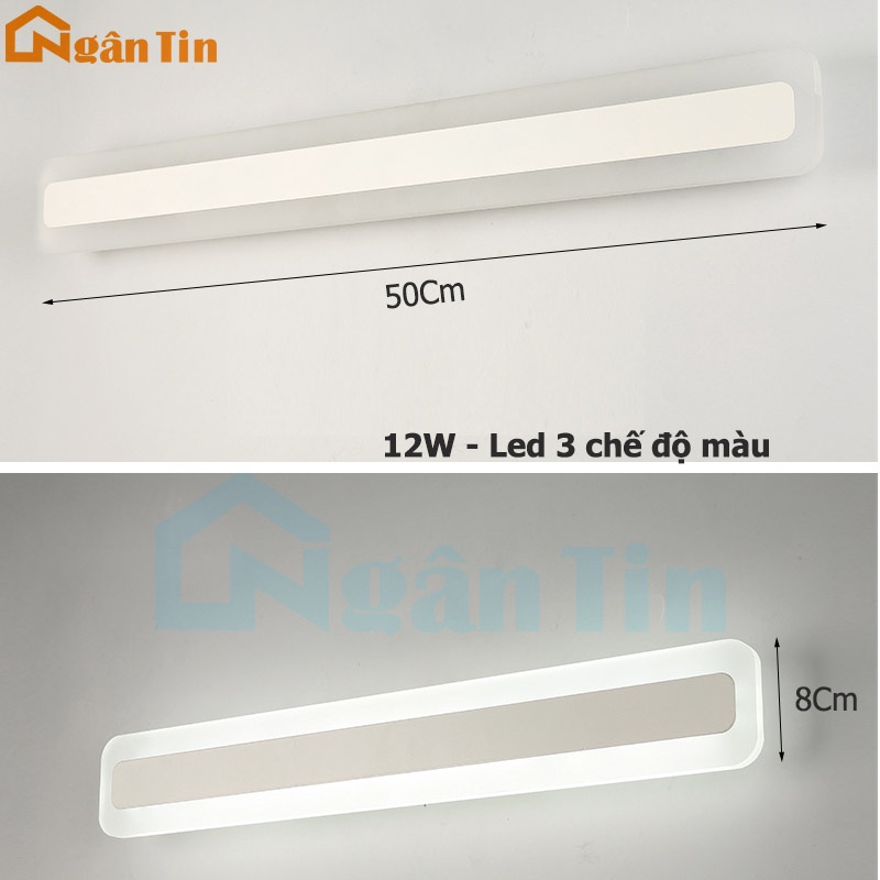 Đèn Led Soi Gương Soi Tranh Trang Trí Trong Nhà 11W Led 3 Chế Độ Màu RG700 Ngân Tin