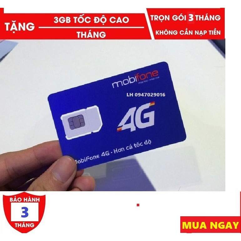 sim mobifone MF150 ưu đãi 3GB/ ngày data thả ga