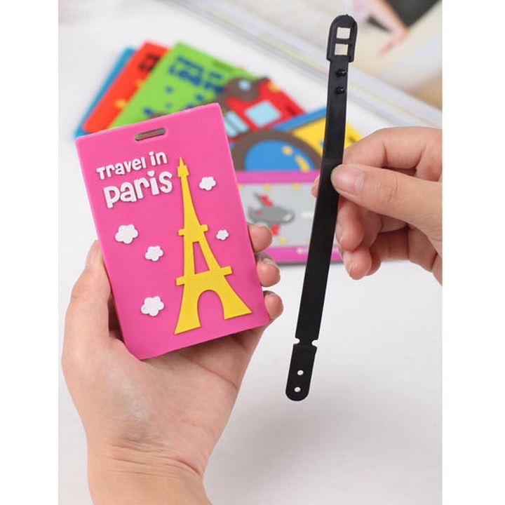 Thẻ Đánh Dấu Hành Lý Cỡ Lớn In Họa Tiết Hoạt Hình 3D Dễ Thương Tiện Dụng