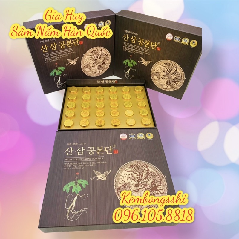 [HÀNG MỚI VỀ] An Cung Ngưu Hoàng Sâm Núi Hàn Quốc,  Hộp 30 viên